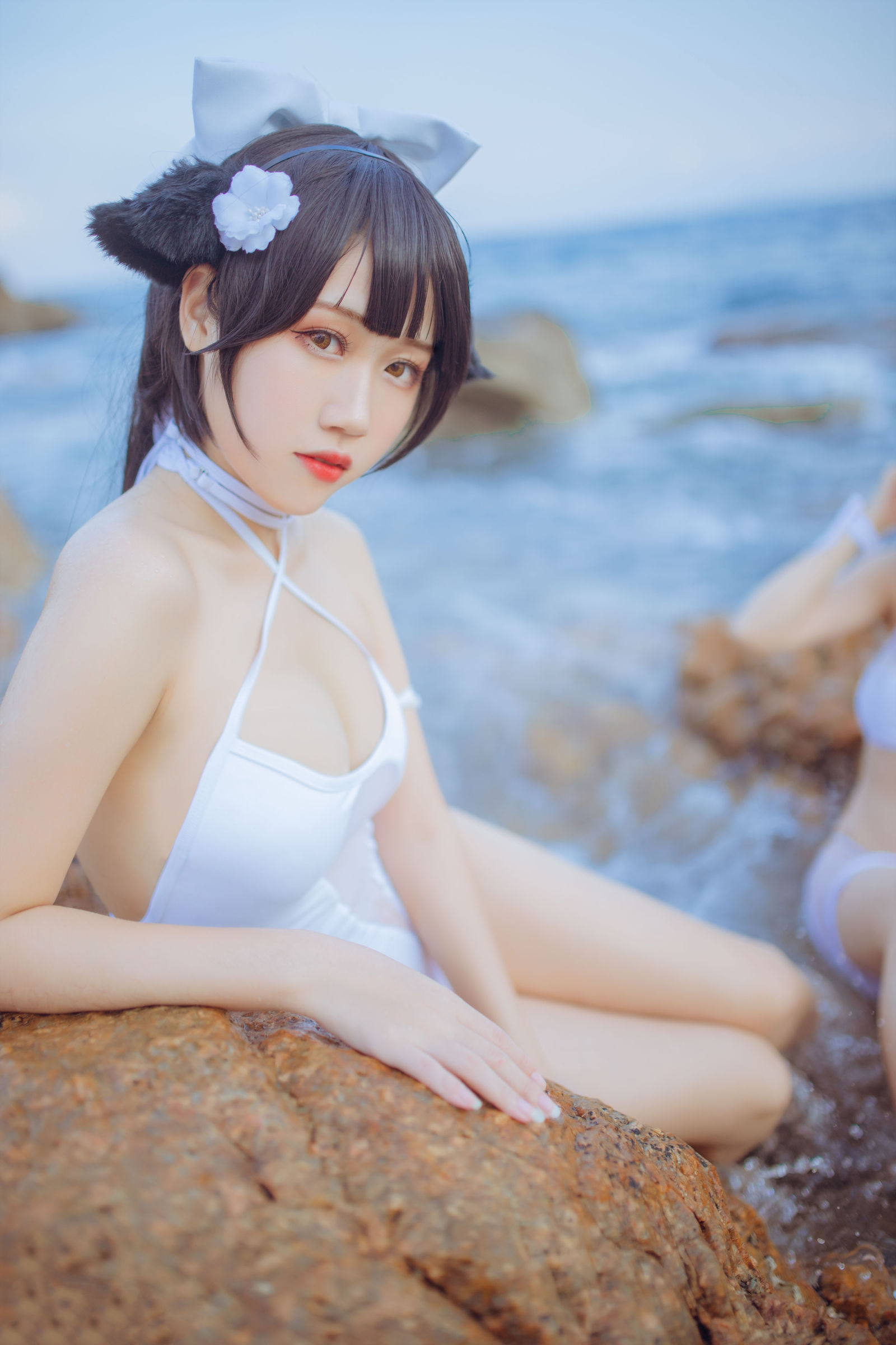 [性感寫真]抖娘·利世×不呆貓《獒犬海邊泳裝》 (28/41)